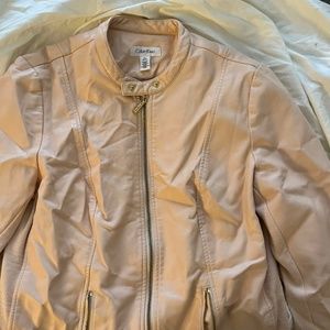 Leather Calvin Klein jacket